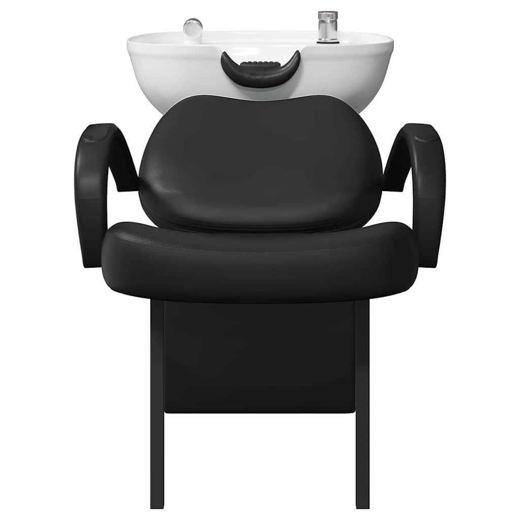 Sampon szék fekete és fehér 136 x 60 x 92 cm pvc
