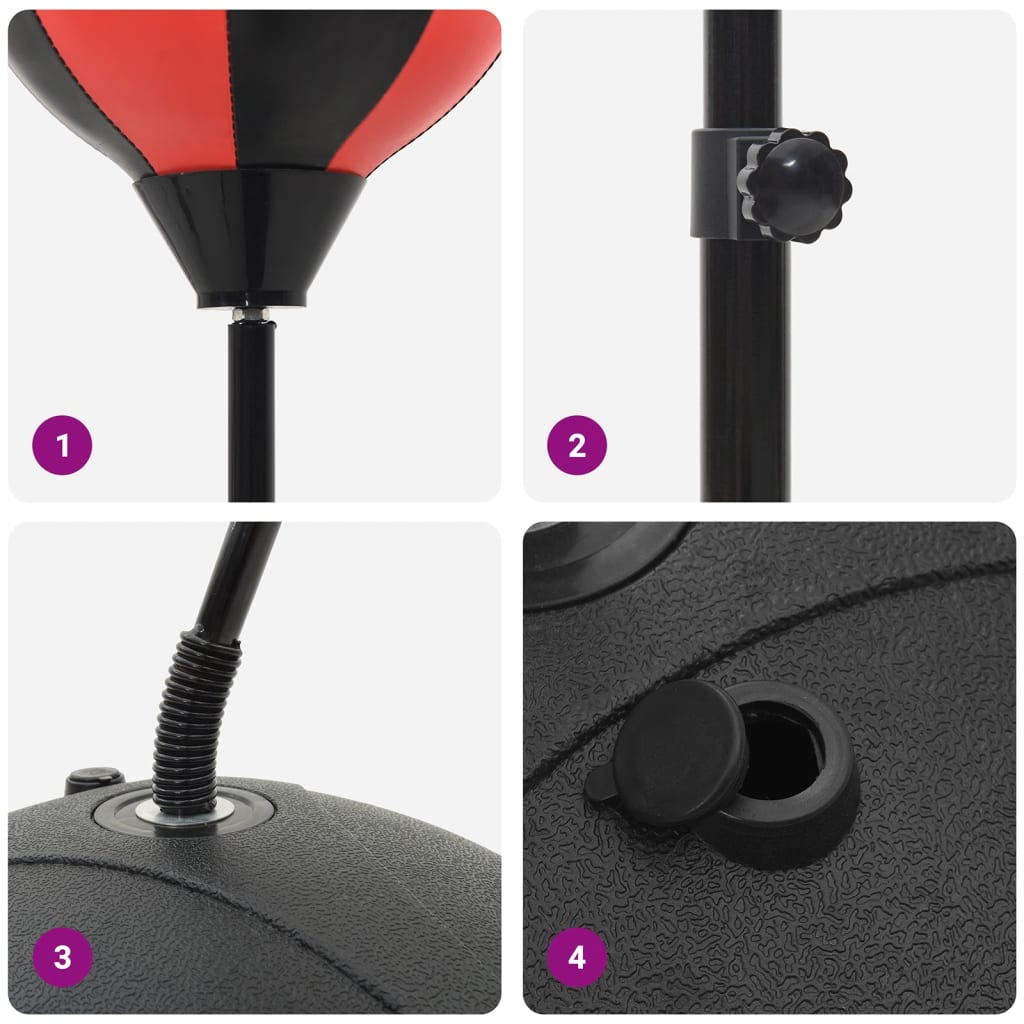 Bokszlabdaszett kesztyűvel pumpával állítható magasság 81-122cm