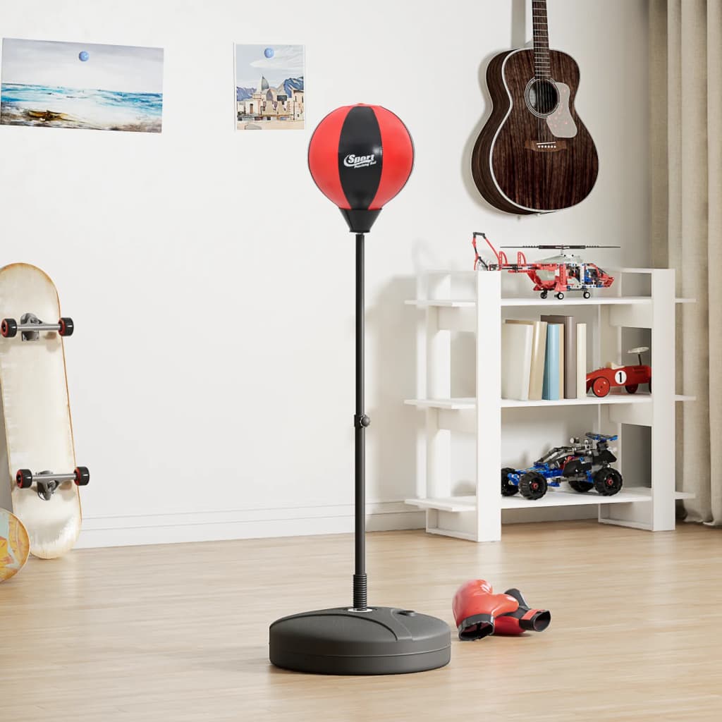 Bokszlabdaszett kesztyűvel pumpával állítható magasság 81-122cm