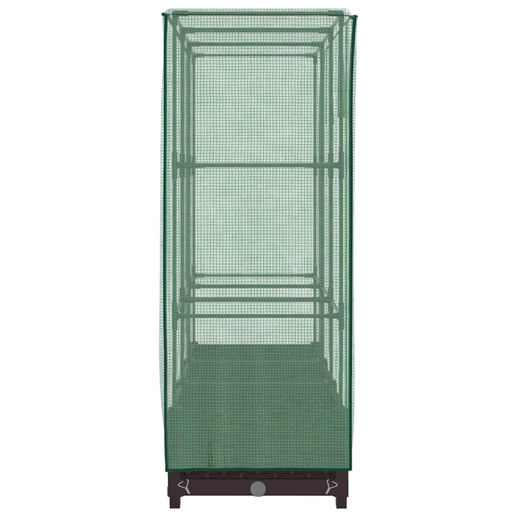 Rattan megjelenésű magaságyás melegháztakaróval 120x40x123 cm