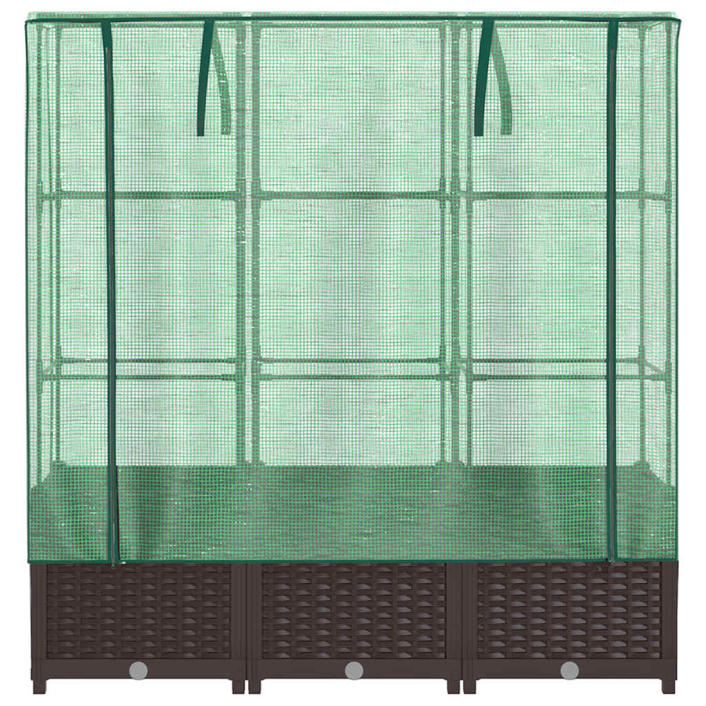 Rattan megjelenésű magaságyás melegháztakaróval 120x40x138 cm