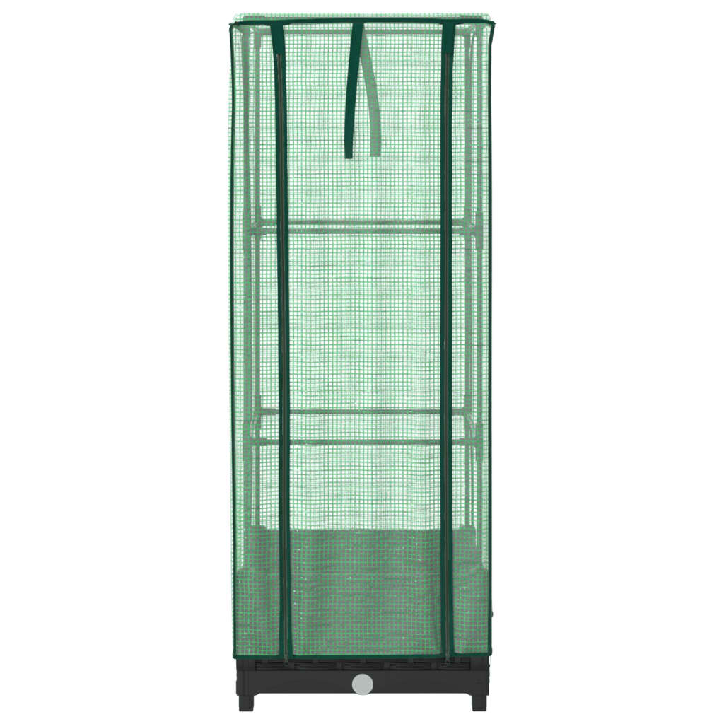 Rattan megjelenésű magaságyás melegháztakaróval 40x40x123 cm