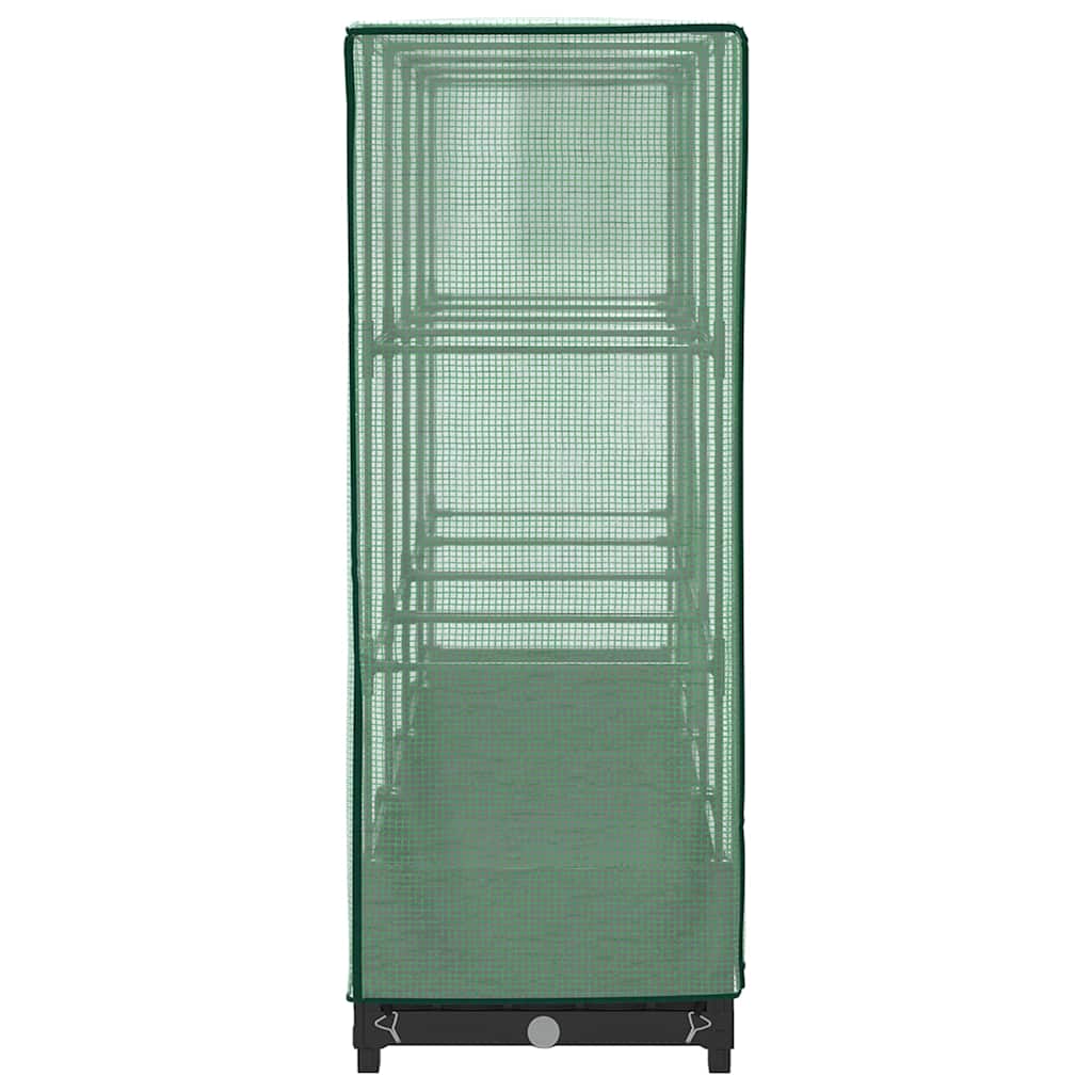 Rattan hatású magaságyás üvegháztakaróval 160 x 40 x 123 cm