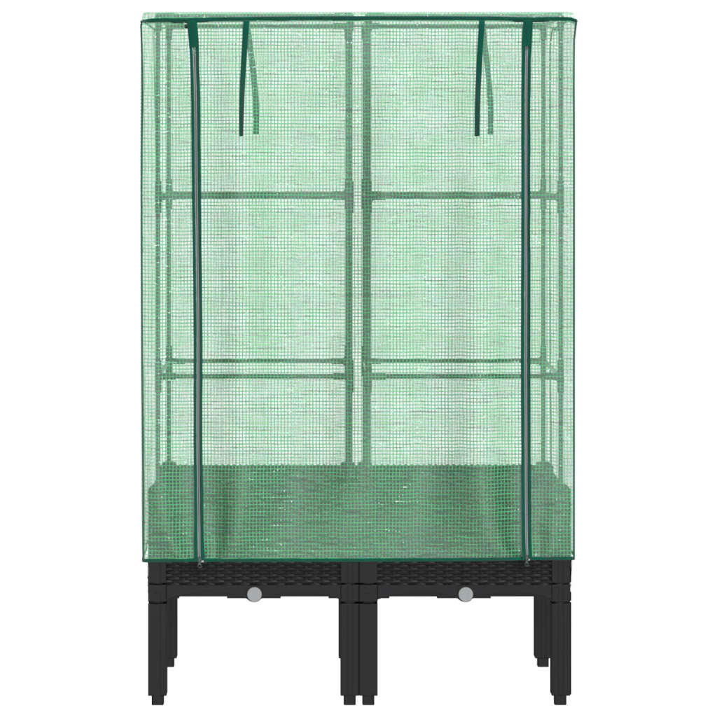 Rattan megjelenésű magaságyás melegháztakaróval 80x40x140 cm