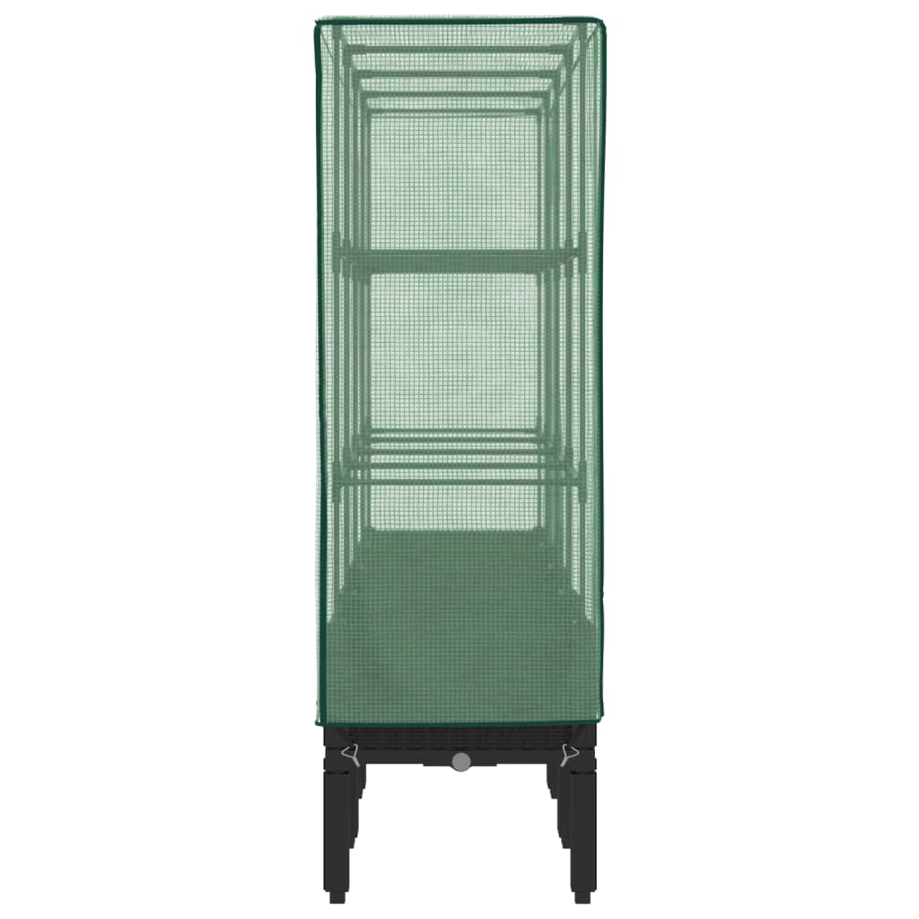 Rattan megjelenésű magaságyás melegháztakaróval 160x40x140 cm