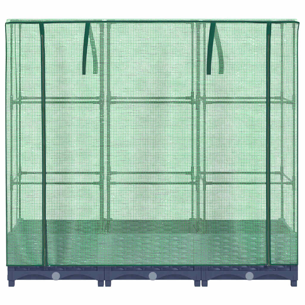 Rattan hatású magaságyás üvegháztakaróval 120 x 40 x 123 cm