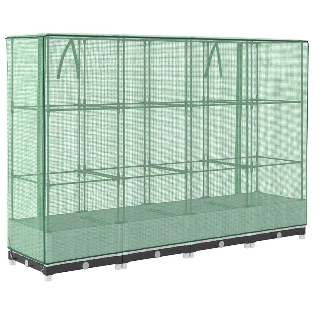 Rattan megjelenésű magaságyás melegháztakaróval 160x40x123 cm