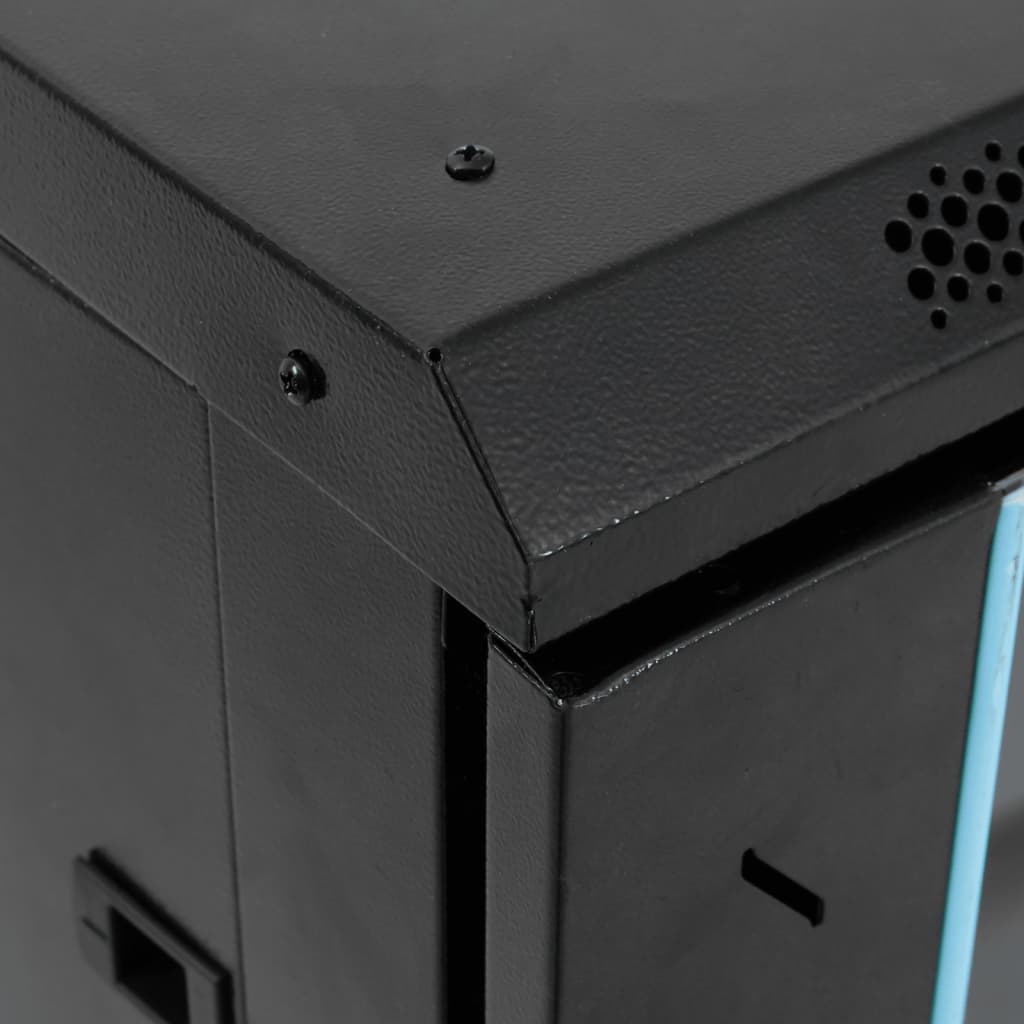 Fekete 18u hálózati szekrény 19