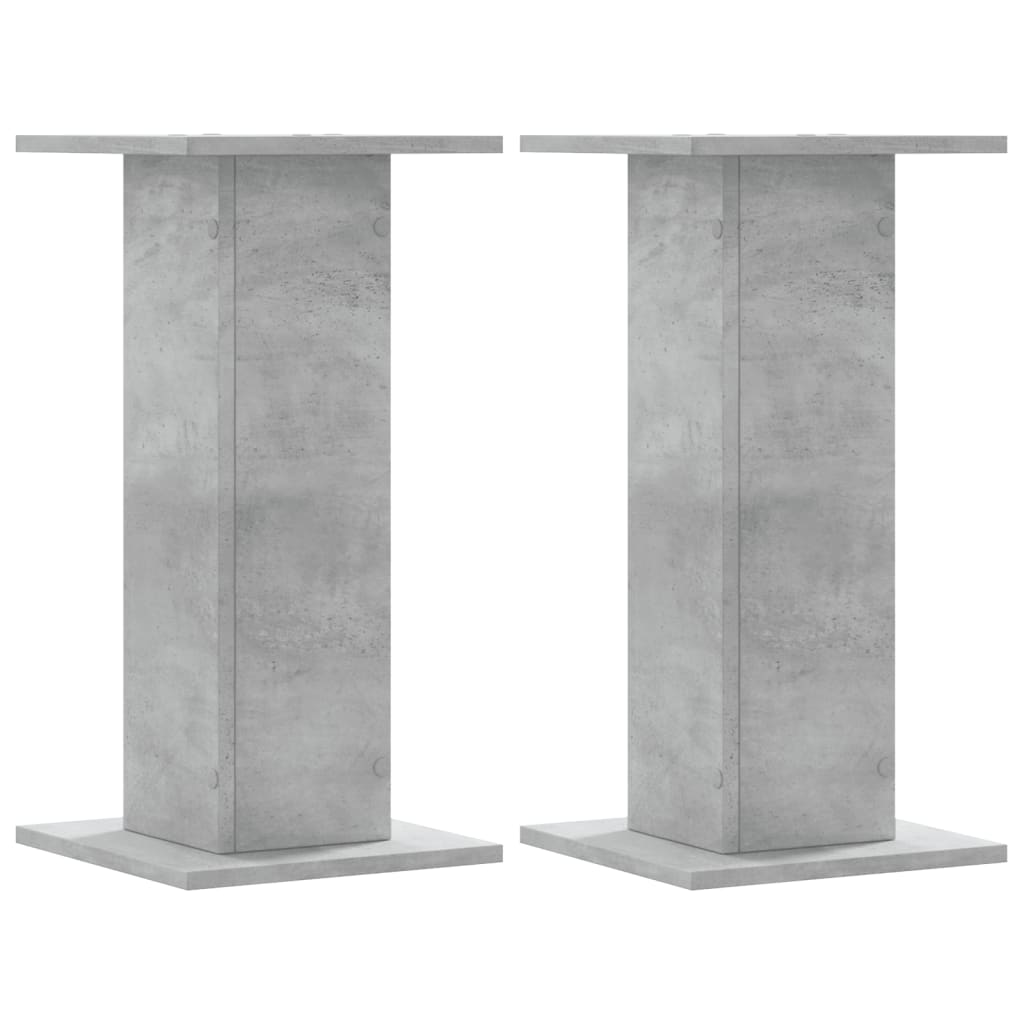 2 db betonszürke szerelt fa növénytartó állvány 30 x 30 x 60 cm