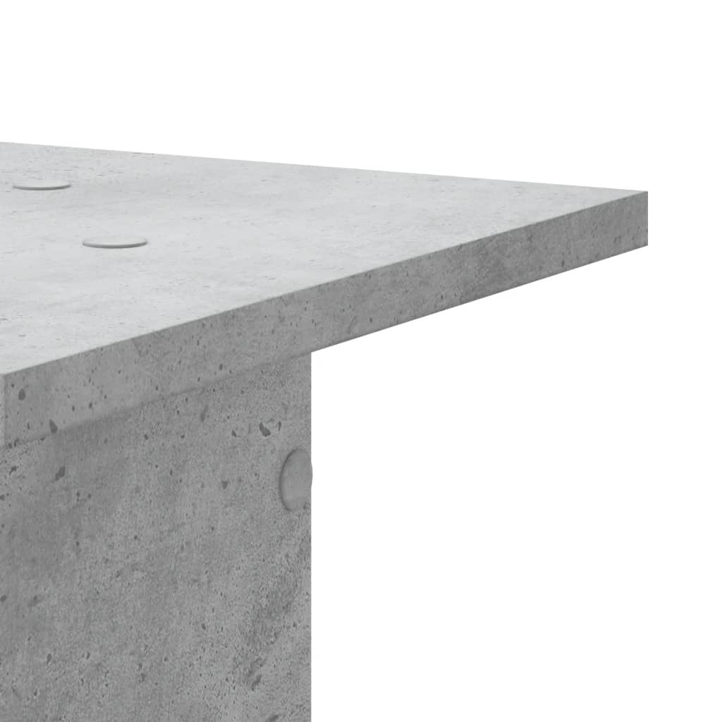 2 db betonszürke szerelt fa növénytartó állvány 30 x 30 x 60 cm