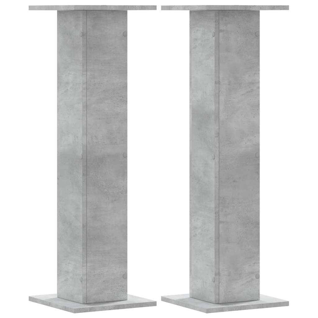 2 db betonszürke szerelt fa növénytartó állvány 30 x 30 x 95 cm