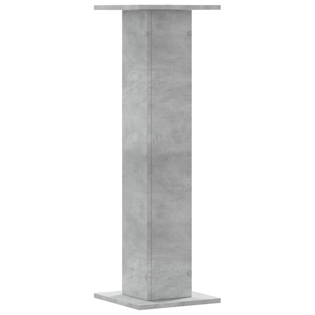 2 db betonszürke szerelt fa növénytartó állvány 30 x 30 x 95 cm