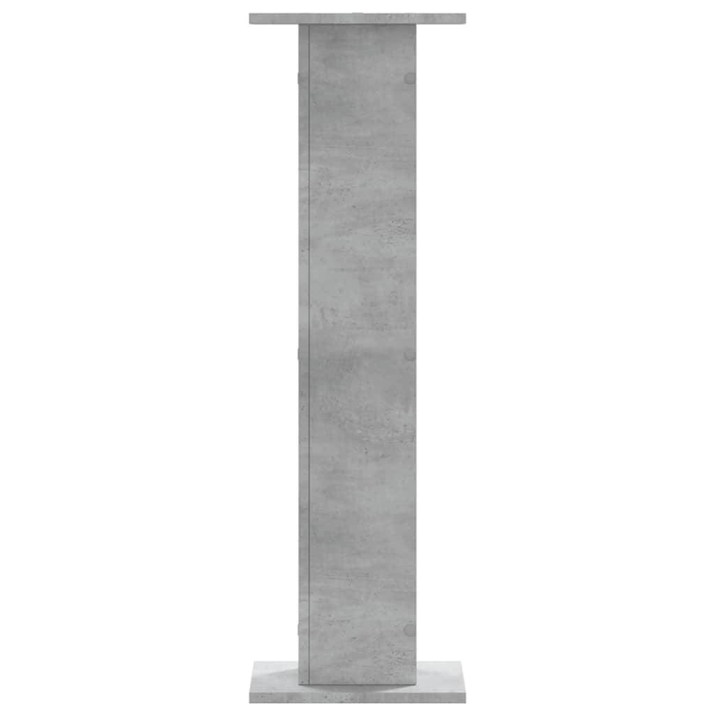 2 db betonszürke szerelt fa növénytartó állvány 30 x 30 x 95 cm