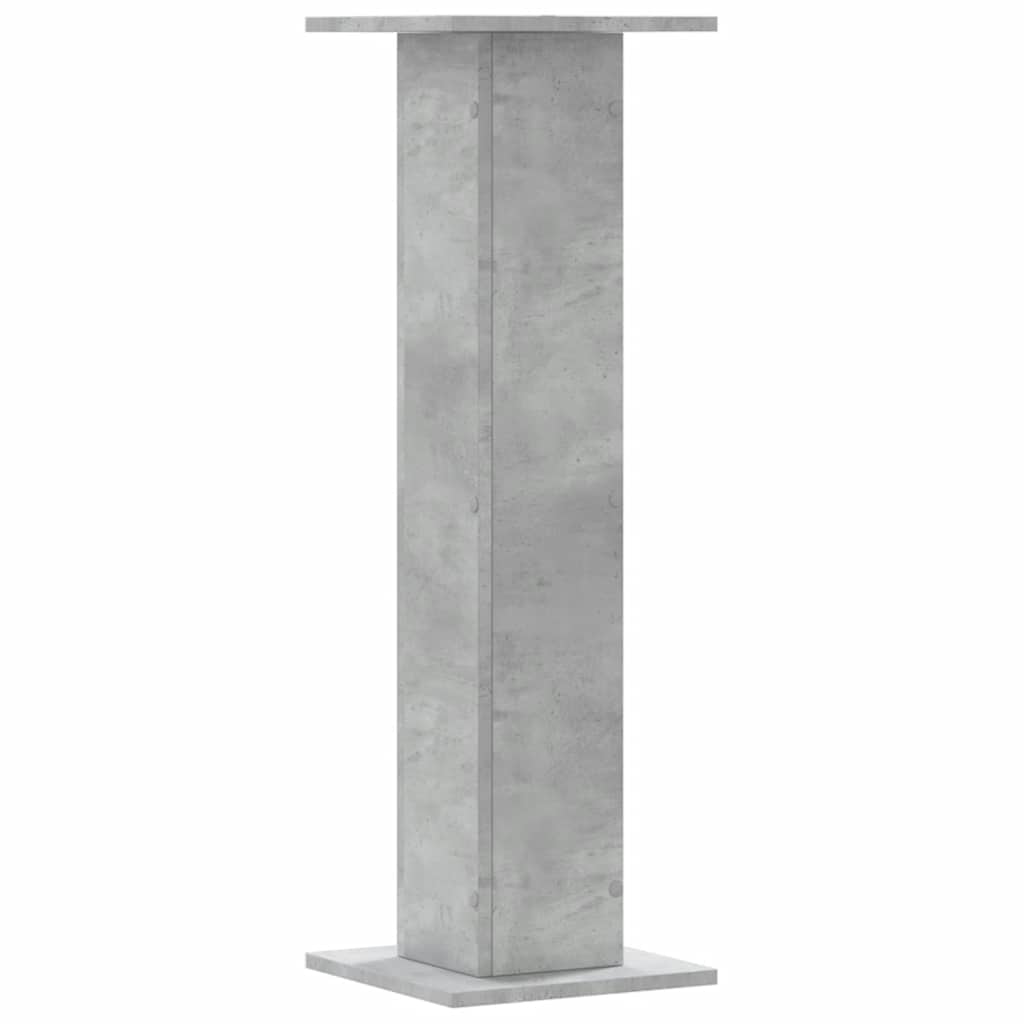 2 db betonszürke szerelt fa növénytartó állvány 30 x 30 x 95 cm