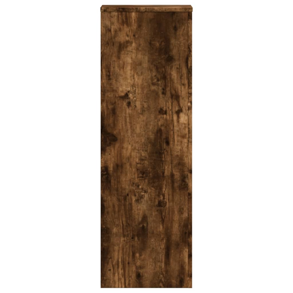 2 db füstös tölgy szerelt fa növénytartó állvány 33x33x100 cm