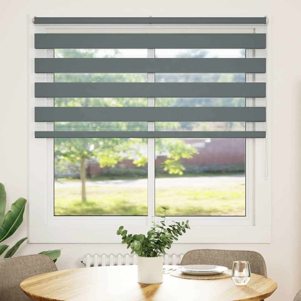 Zebrafüggönnyel sötét szürke szövetszélesség 145,9cm poliészter