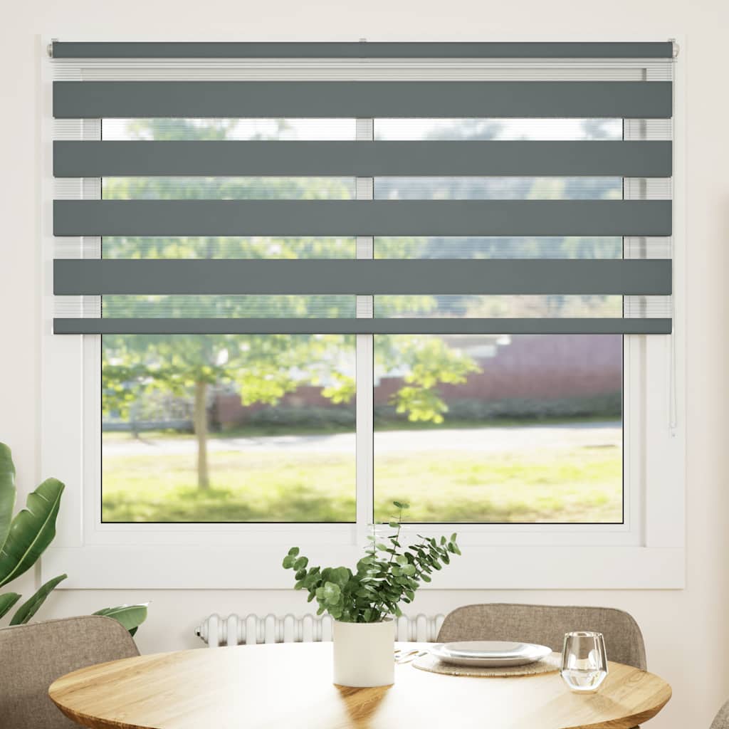Zebrafüggönnyel sötét szürke szövetszélesség 150,9cm poliészter