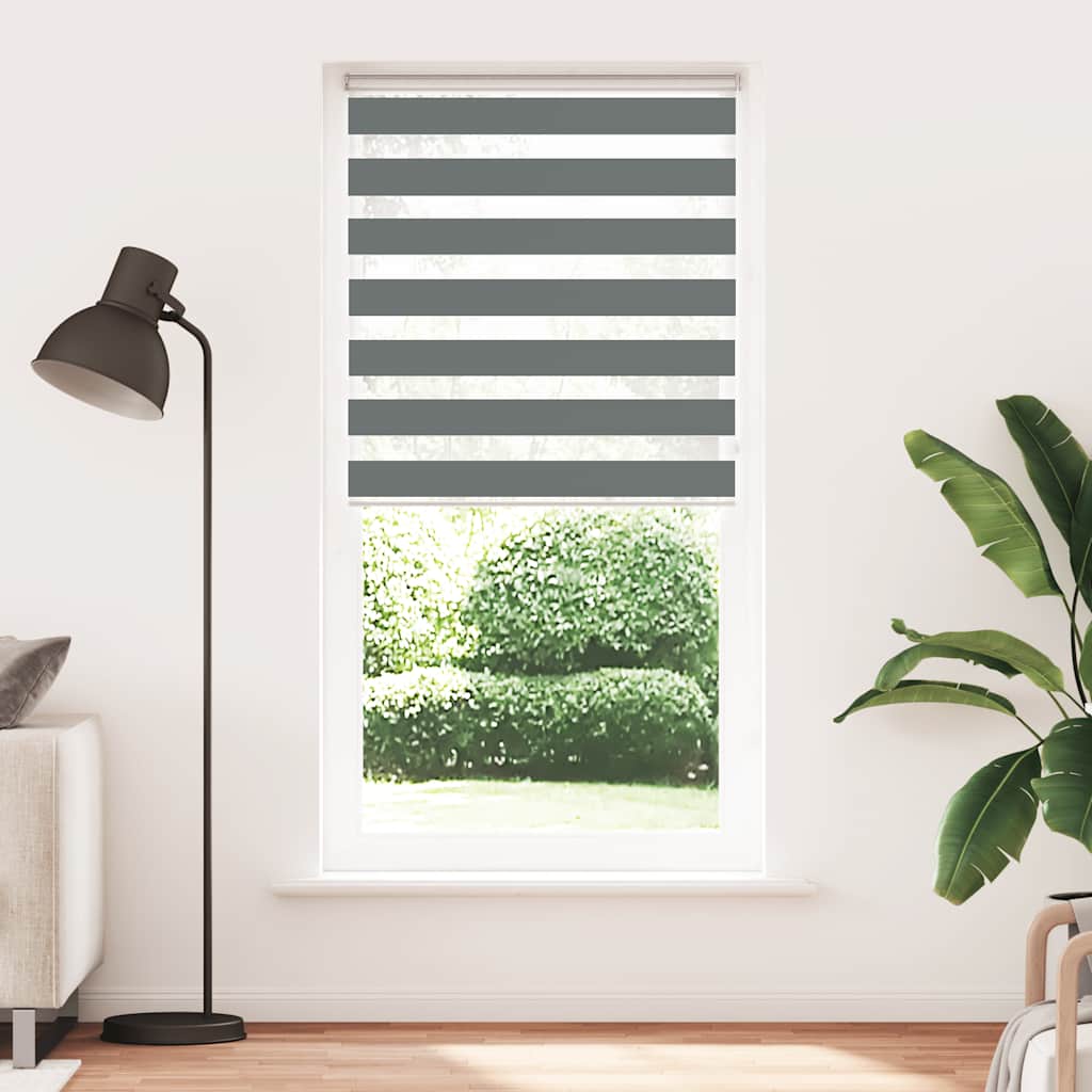 Zebrafüggönnyel sötét szürke szövetszélesség 105,9cm poliészter