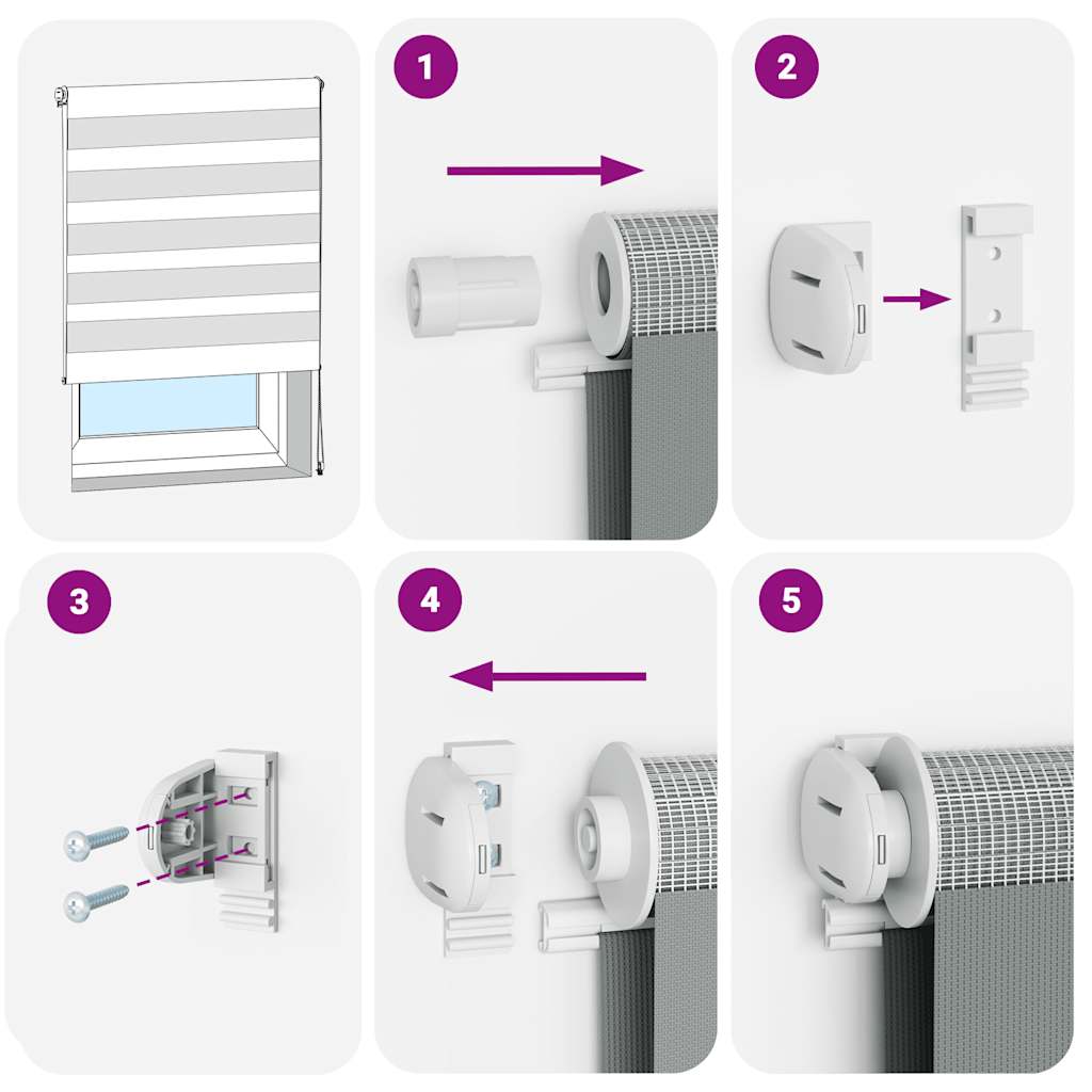 Zebrafüggönnyel sötét szürke szövetszélesség 120,9cm poliészter
