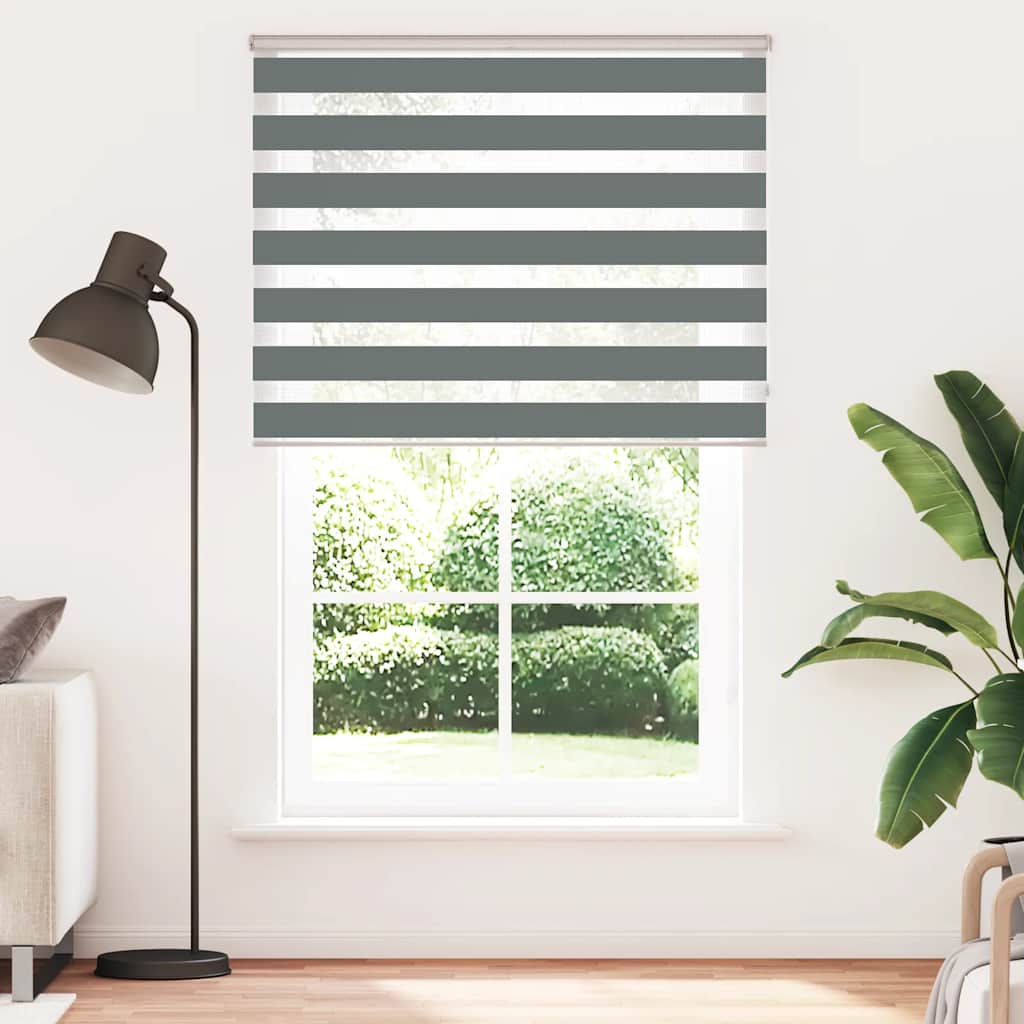 Zebrafüggönnyel sötét szürke szövetszélesség 145,9cm poliészter