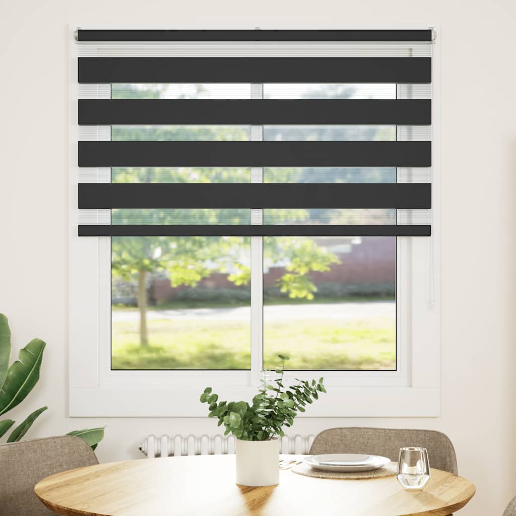 Zebrafüggönnyel fekete szövetszélesség 125,9 cm poliészter