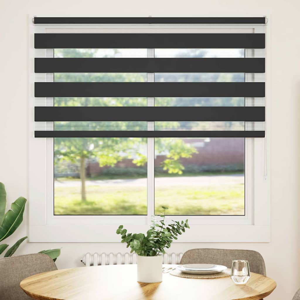 Zebrafüggönnyel fekete szövetszélesség 135,9 cm poliészter