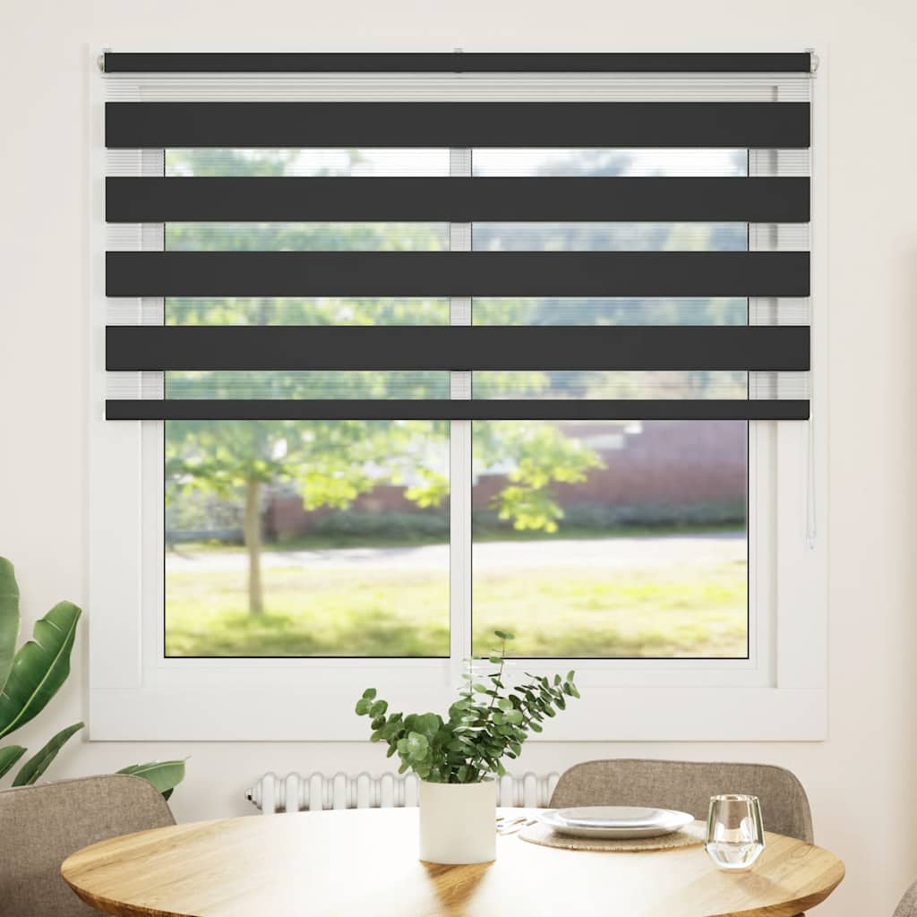 Zebrafüggönnyel fekete szövetszélesség 135,9 cm poliészter