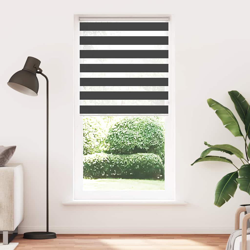 Zebrafüggönnyel fekete szövetszélesség 110,9 cm poliészter