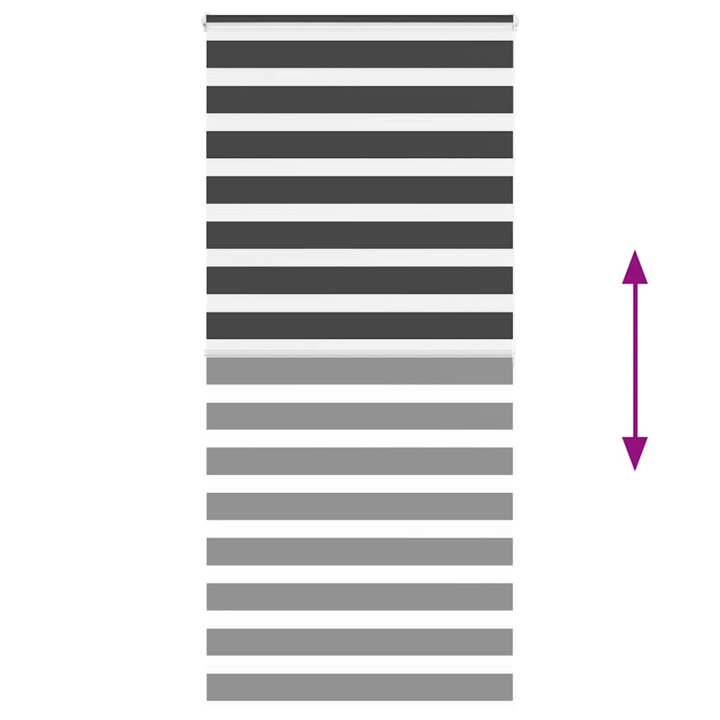 Zebrafüggönnyel fekete szövetszélesség 110,9 cm poliészter
