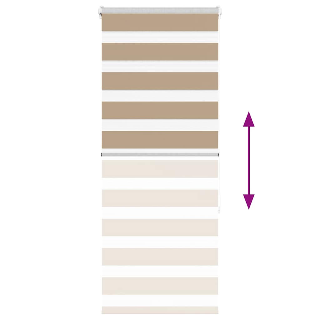 Zebrafüggönnyel homokbarna szövetszélesség 55,9 cm poliészter