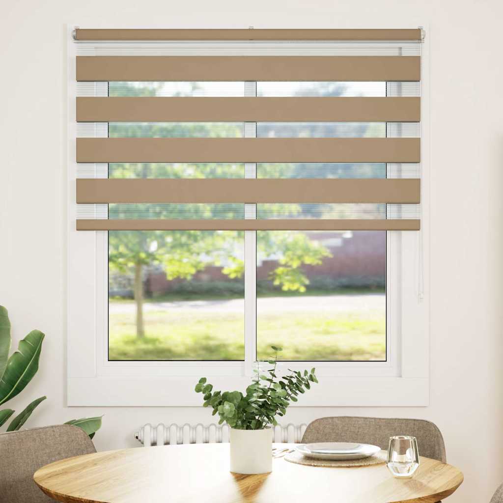 Zebrafüggönnyel homokbarna szövetszélesség 130,9 cm poliészter