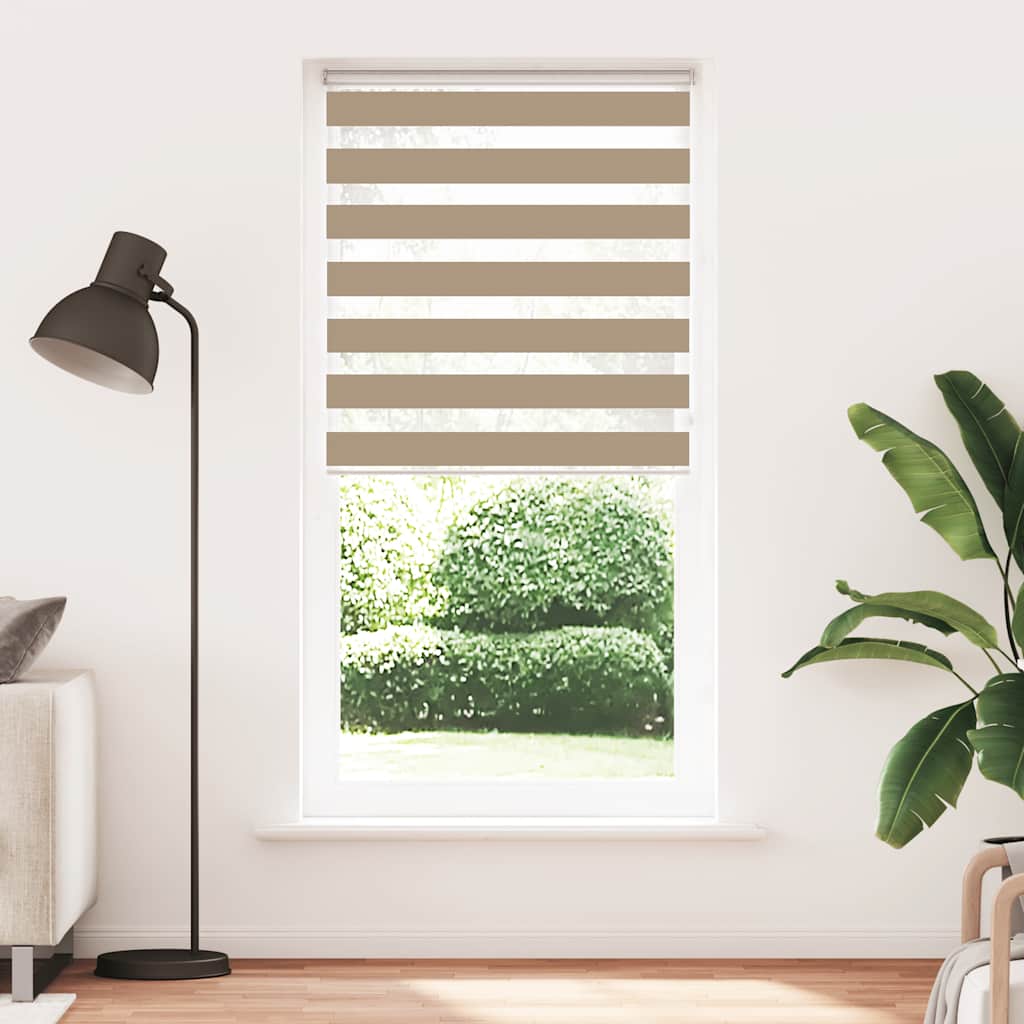 Zebrafüggönnyel homokbarna szövetszélesség 90,9 cm poliészter