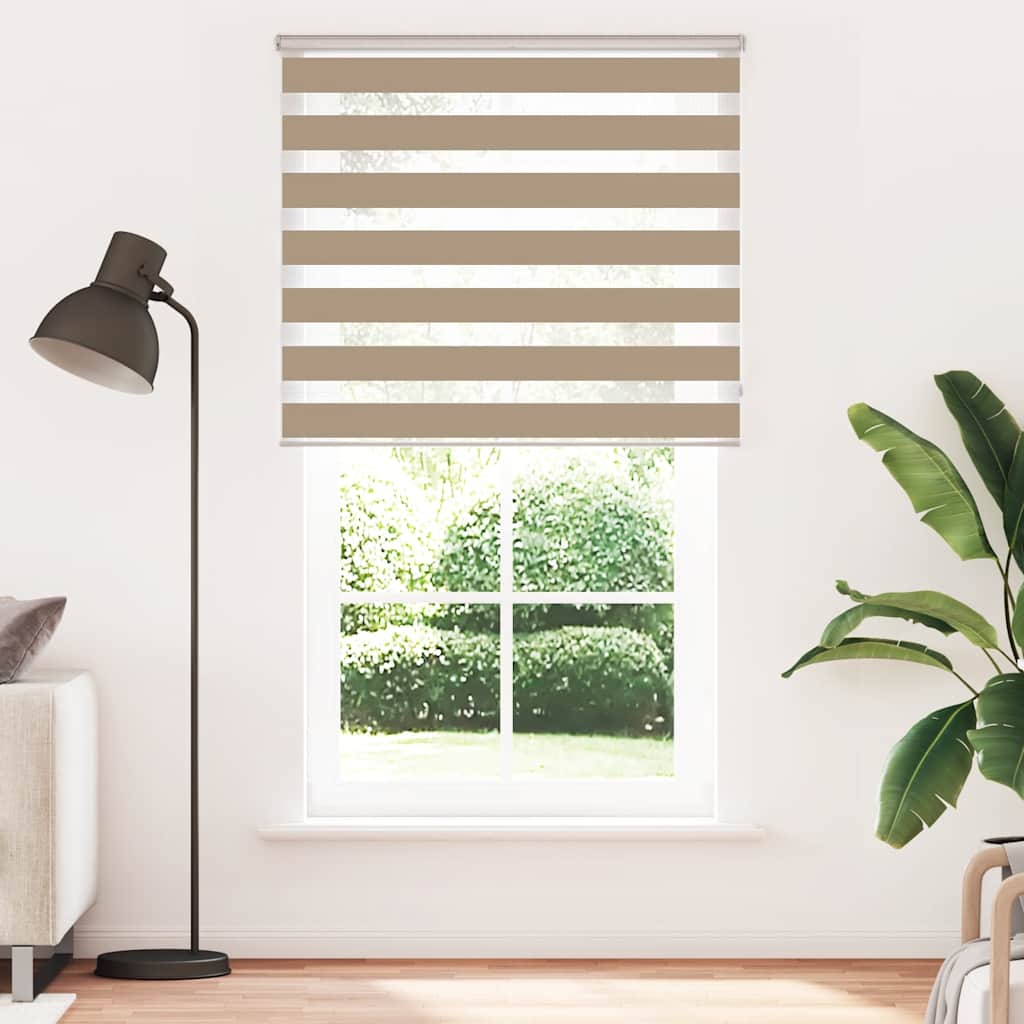 Zebrafüggönnyel homokbarna szövetszélesség 125,9 cm poliészter