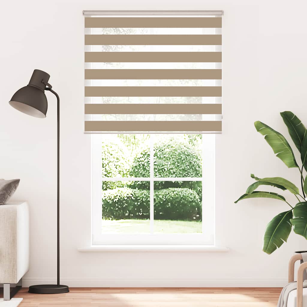Zebrafüggönnyel homokbarna szövetszélesség 120,9 cm poliészter