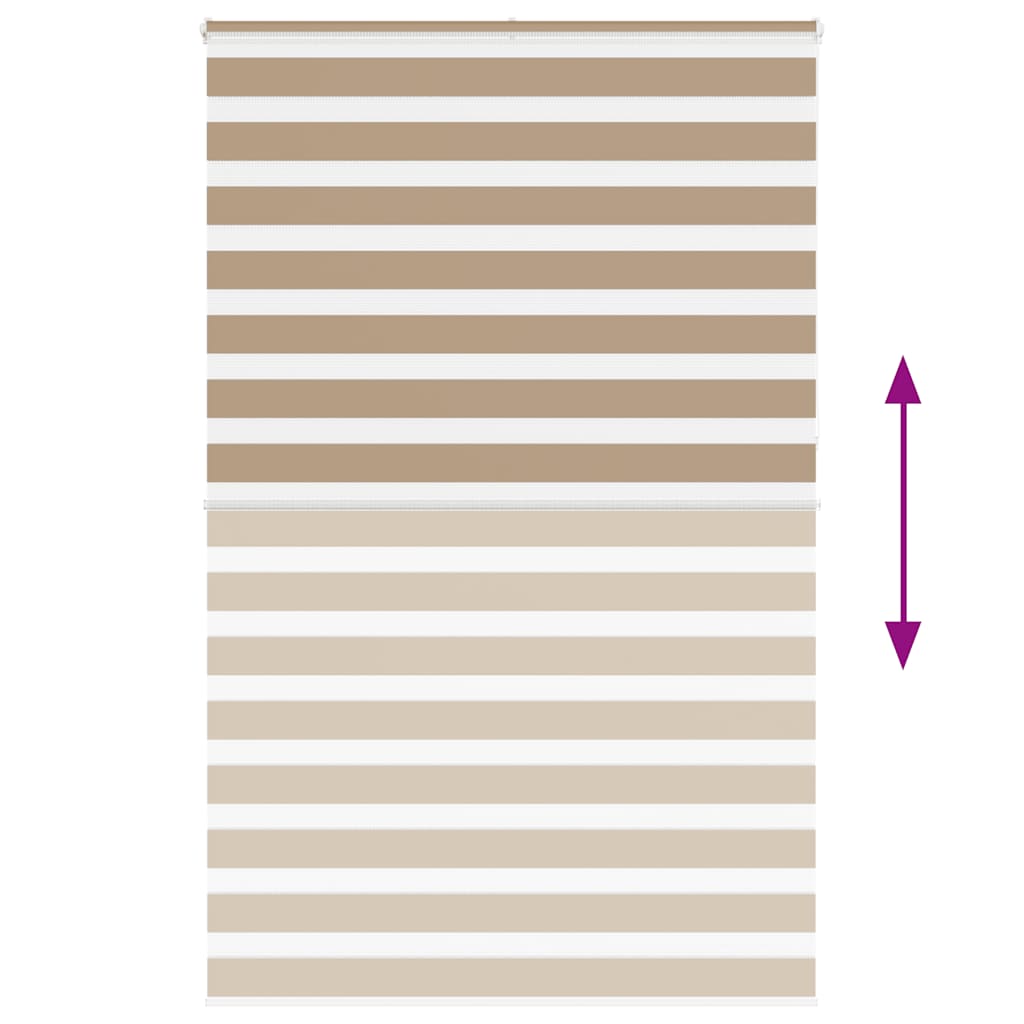 Zebrafüggönnyel homokbarna szövetszélesség 140,9 cm poliészter