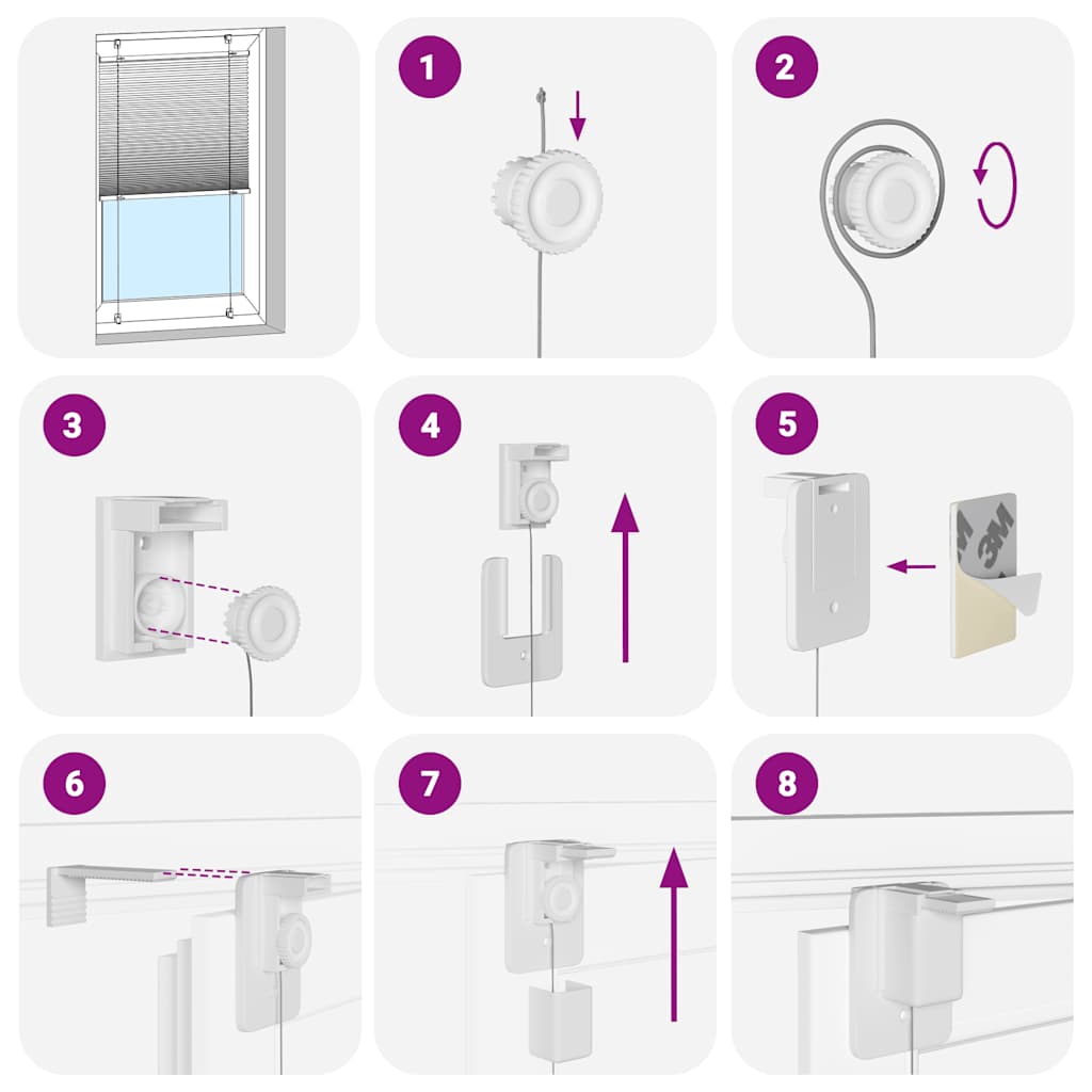 Pliszírozott redőny fekete 70x200 cm szövetszélesség 69,4 cm