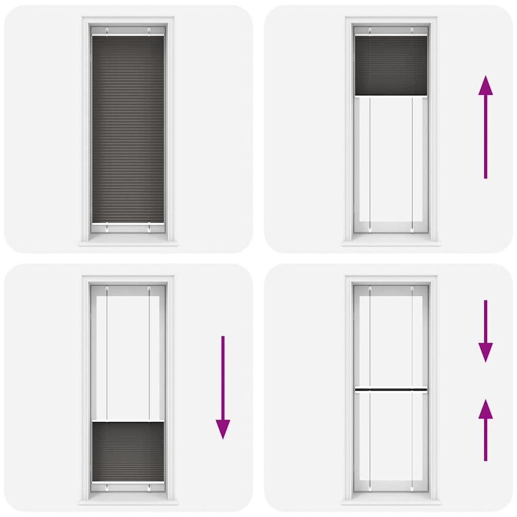 Pliszírozott redőny fekete 70x200 cm szövetszélesség 69,4 cm