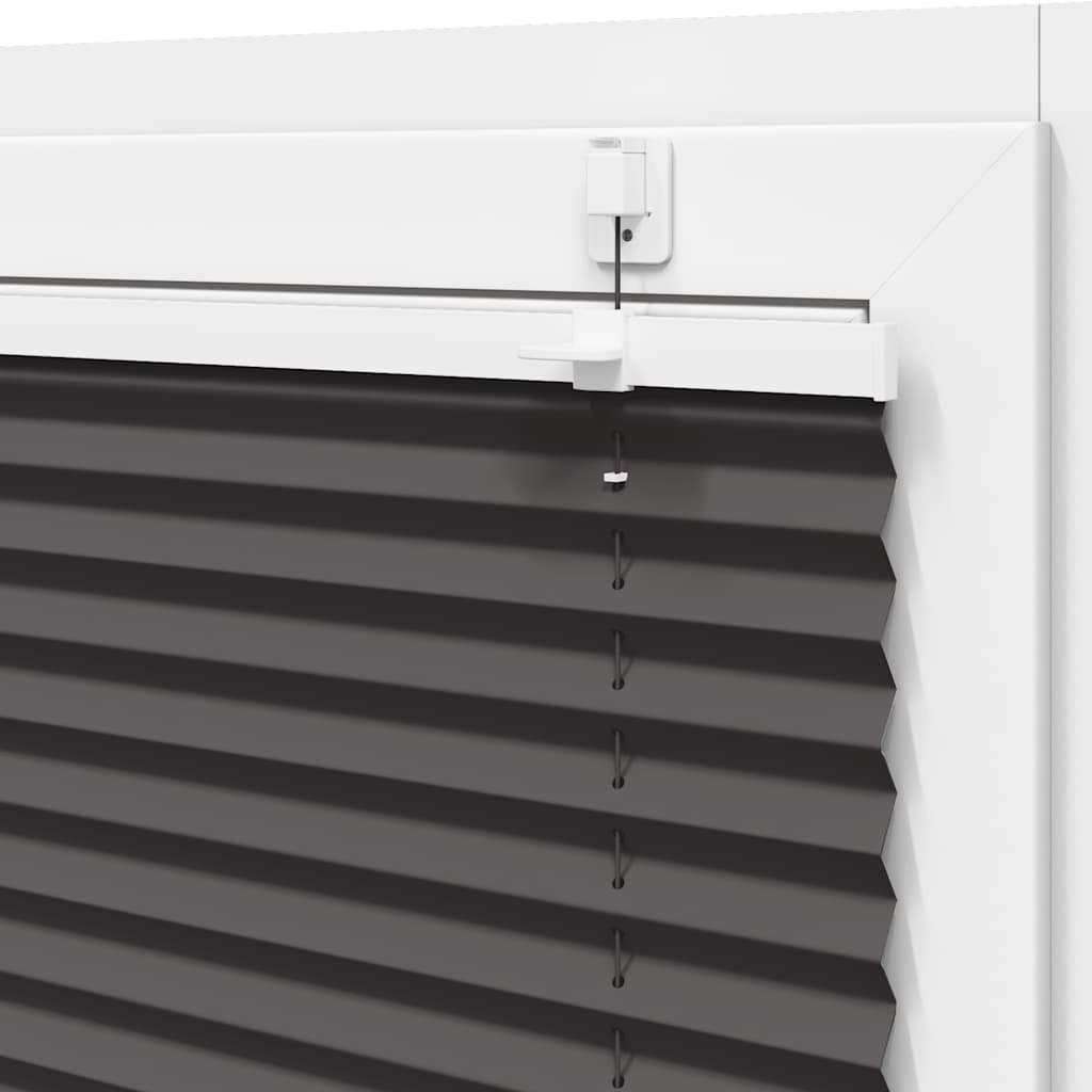 Pliszírozott redőny fekete 70x200 cm szövetszélesség 69,4 cm