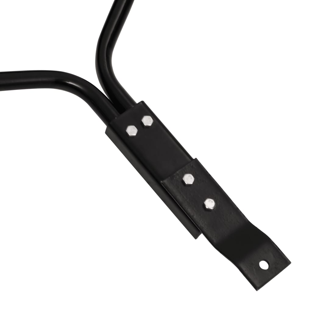 Fekete vas kerti fűhenger szellőztető tüskékkel 63 l