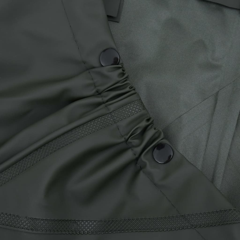 Sötétzöld mellkasig érő gázlóruha csizmával 43-as