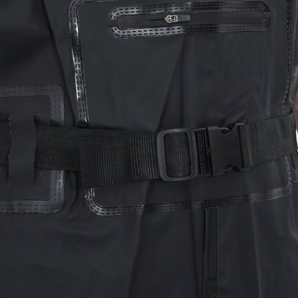 Fekete mellkasig érő gázlóruha csizmával és övvel 44-es