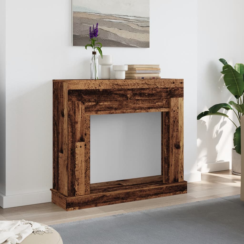 Antik fa színű szerelt fa kandallóburkolat 100 x 30 x 87,5 cm Antik fa színű szerelt fa kandallóburkolat 100 x 30 x 87,5 cm