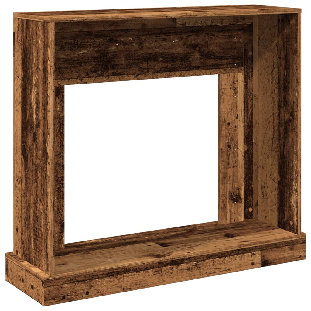 Antik fa színű szerelt fa kandallóburkolat 100 x 30 x 87,5 cm Antik fa színű szerelt fa kandallóburkolat 100 x 30 x 87,5 cm