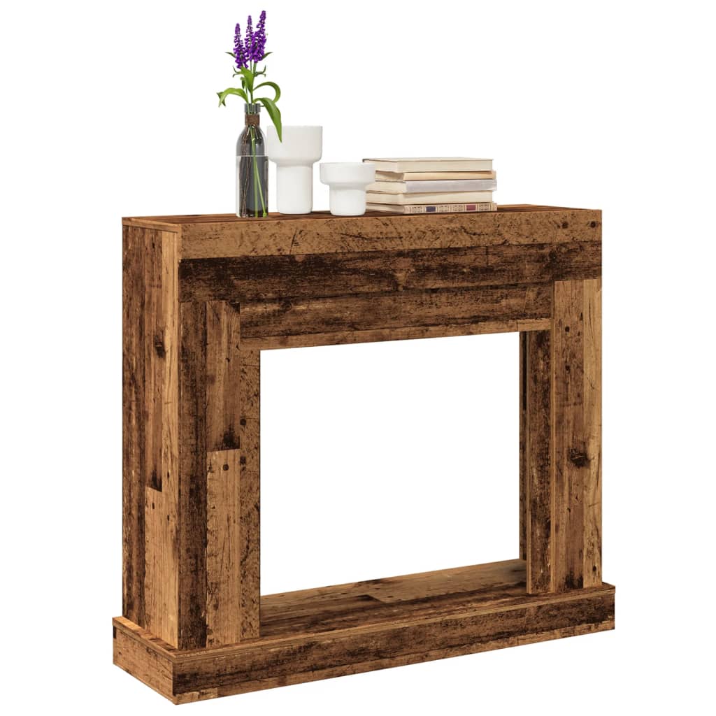 Antik fa színű szerelt fa kandallóburkolat 100 x 30 x 87,5 cm Antik fa színű szerelt fa kandallóburkolat 100 x 30 x 87,5 cm