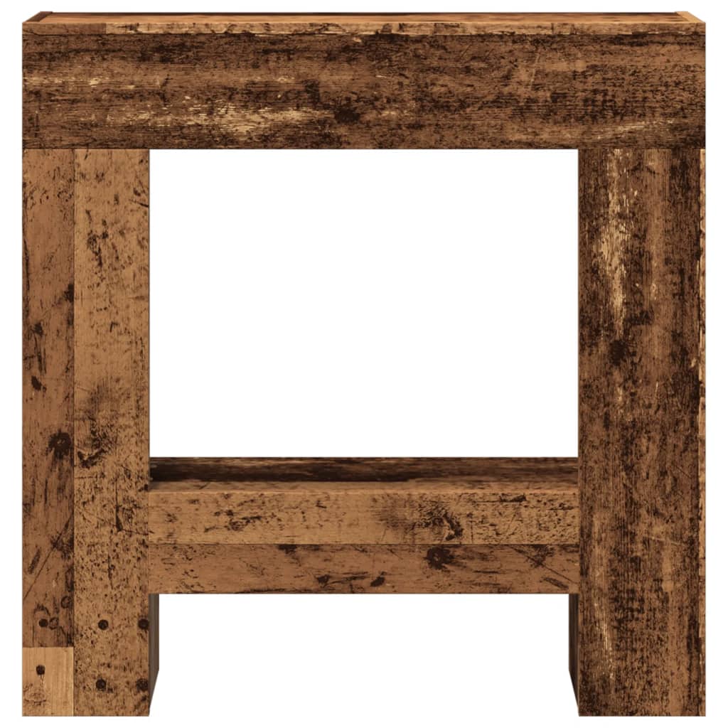 Antik fa színű szerelt fa kandallóburkolat 81 x 18 x 82 cm Antik fa színű szerelt fa kandallóburkolat 81 x 18 x 82 cm