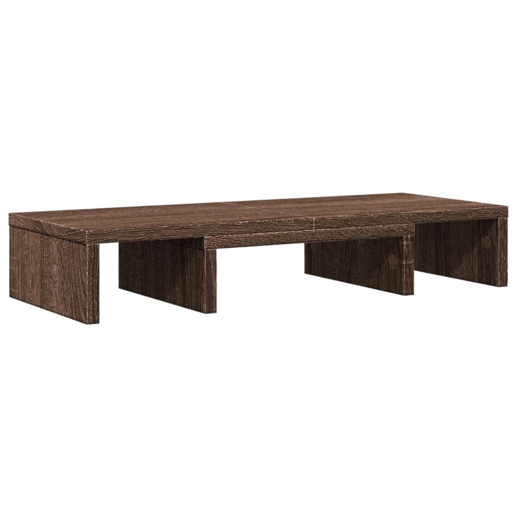 Barna tölgy szerelt fa állítható monitorállvány 60x24x10,5 cm Barna tölgy szerelt fa állítható monitorállvány 60x24x10,5 cm