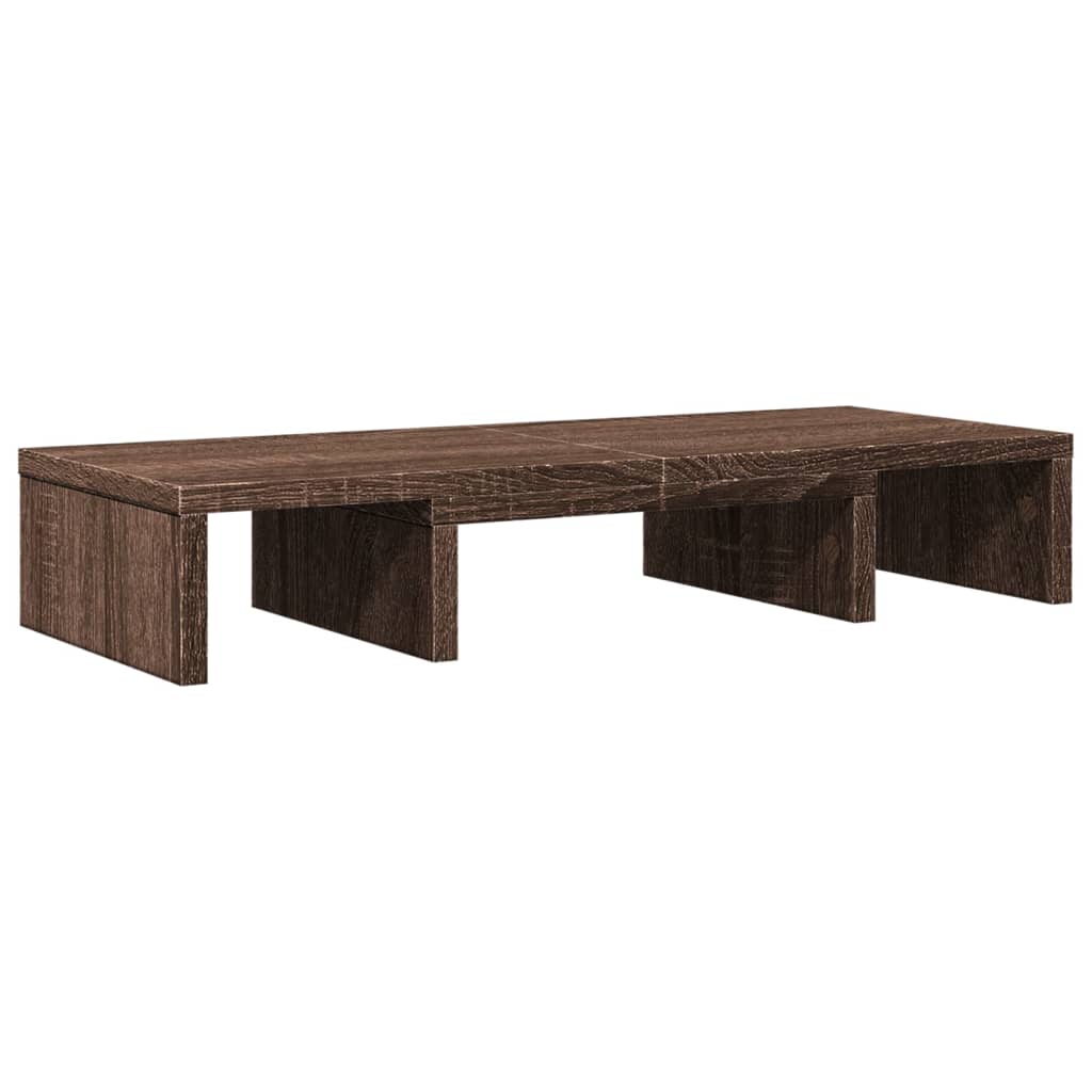 Barna tölgy szerelt fa állítható monitorállvány 60x24x10,5 cm Barna tölgy szerelt fa állítható monitorállvány 60x24x10,5 cm