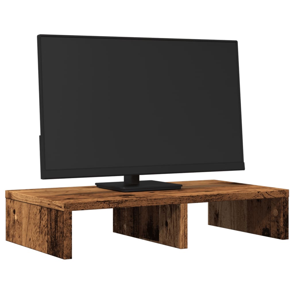 Antik fa színű szerelt fa monitorállvány 50 x 27 x 10 cm Antik fa színű szerelt fa monitorállvány 50 x 27 x 10 cm