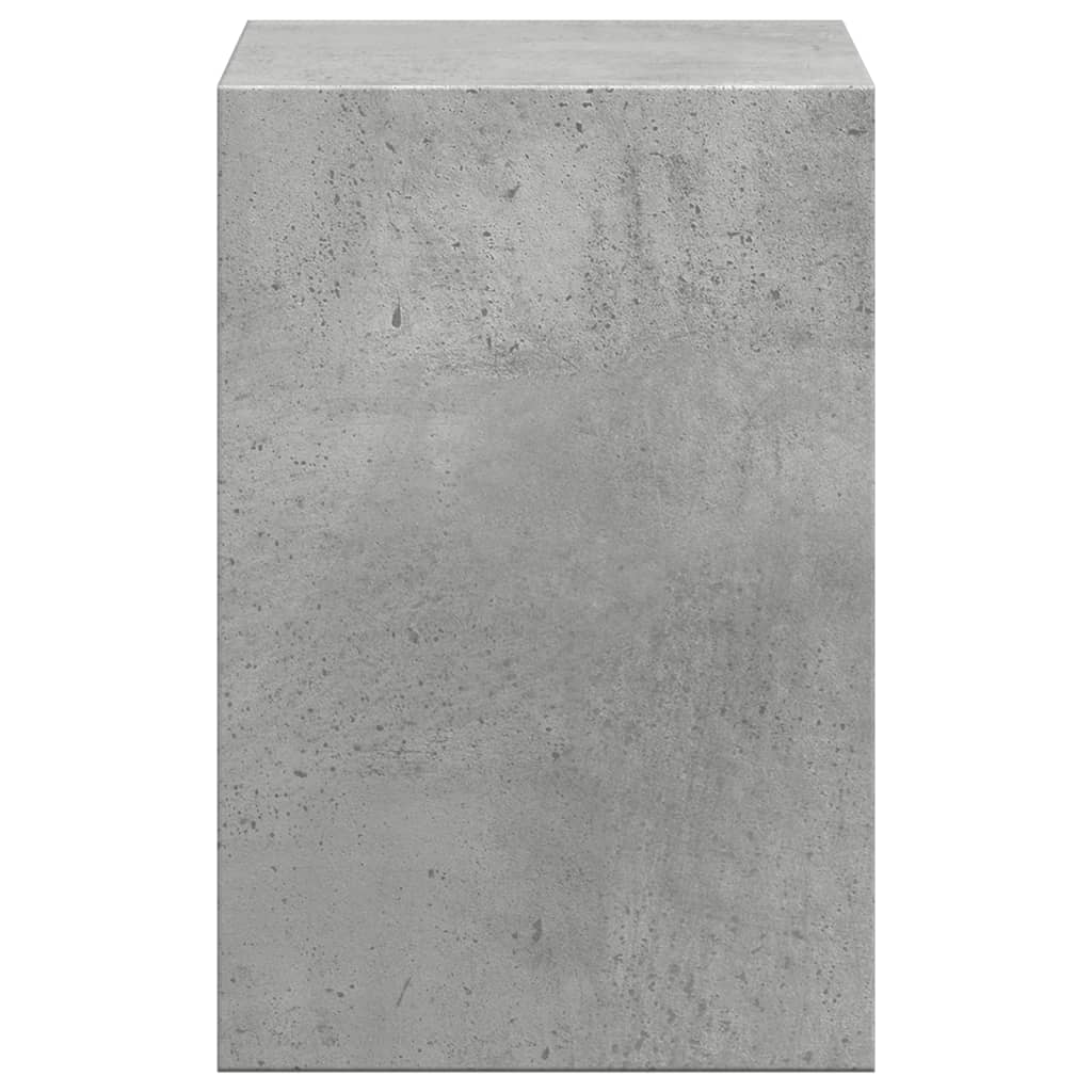 Betonszürke szerelt fa monitorállvány asztali rendszerezővel