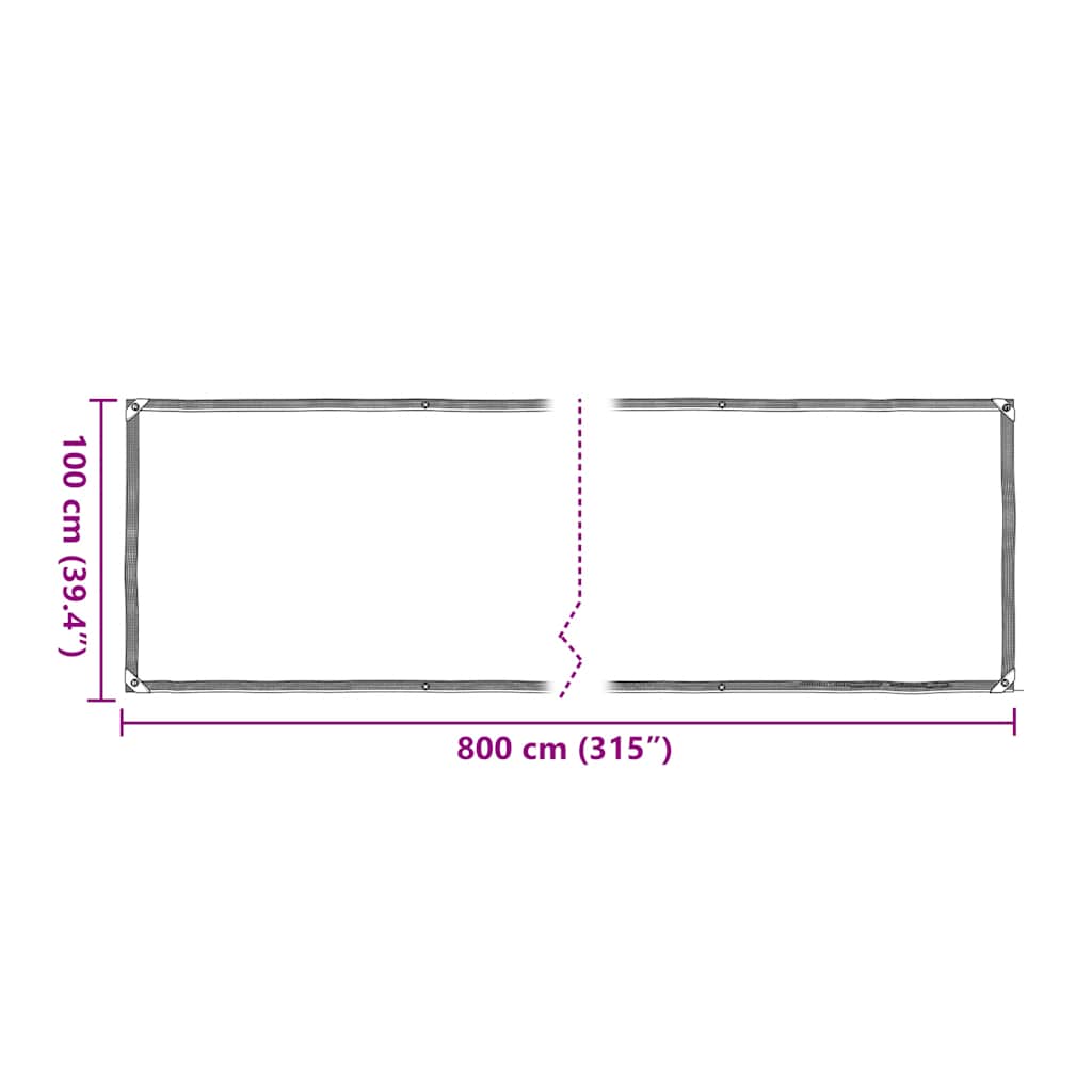 Növénytakaró fülekkel 1x8 m polietilén